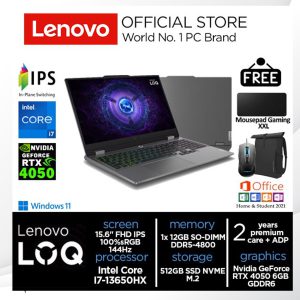 Laptop Lenovo LOQ Gaming i7-13650HX RTX4050 512GB SSD